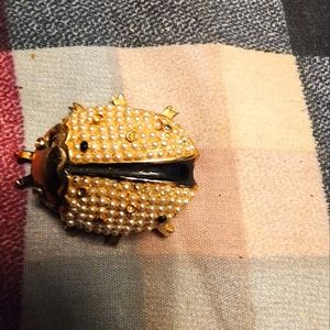 J&J vintage gold ladybug broach